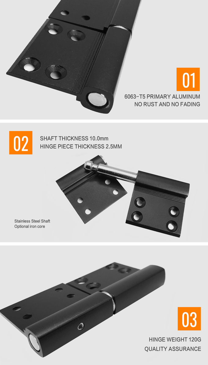 Doors Four Hole Heavy Duty Aluminum Hinge 104mm Length In Industrial Settings