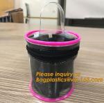 Hot selling luxury round tube lipstick pvc bag packaging high quality colorful