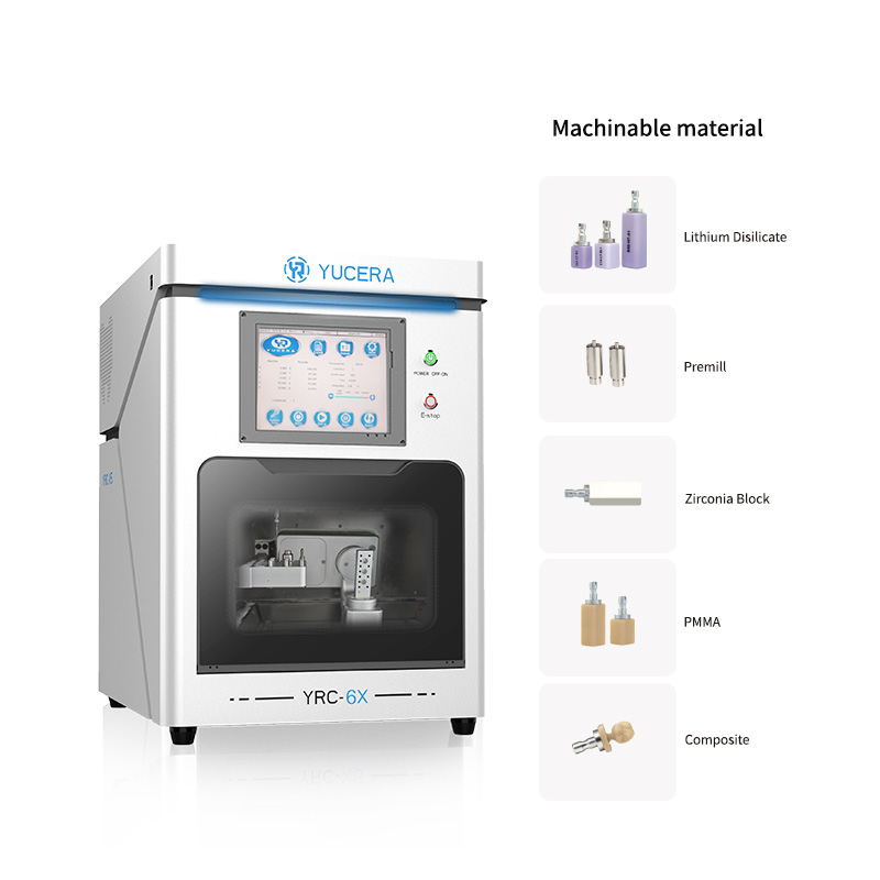 Yucera YRC-6X Wet 5 Axis Dental Milling Machine For Precise Processing