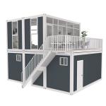 BOX SPACE 2 Storey 40ft Shipping Container Home With Garage Luxury Modular