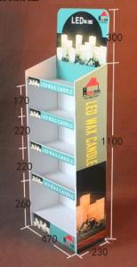 Wholesale Multi Tier Retail Cardboard Floor Displays，Candle product paper display rack, Withstand weight: 10lbs-20lbs from china suppliers