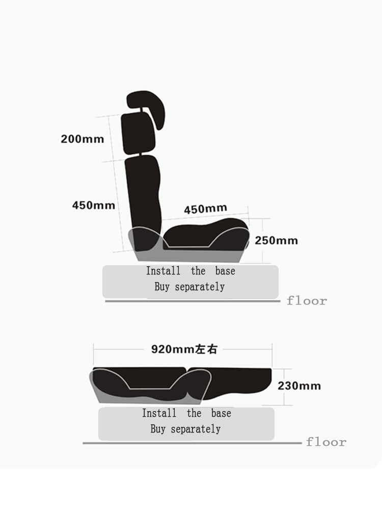 Foldable car seat for caravan motorhome Campervan bed seatvan accessories seats bed rock and roll seat
