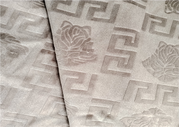 Burnout Velvet Fabric 95% Polyester 5% Spandex Bonded Super Soft Fabric For Garments