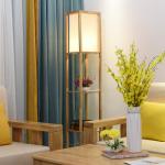 Nordic decoration home Floor Lamp for Living Room minimalist wood shelf tea