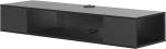 3 Storages Modern TV Stand Cabinet ‎Matte Black Wooden TV Console Stand ‎8.2kg