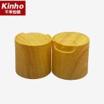 Wooden Pattern 18mm Disc Top Caps Water Transfer 20mm 24mm 28mm Shampoo Bottle