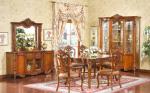 Villa European Style Dining Room Furniture Solid Wood Table And Chair Set