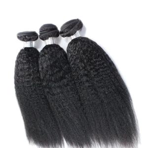 Wholesale Kinky Straight 8A Grade Virgin Human Hair Bundles No Smell Hair Extension Natural Black from china suppliers