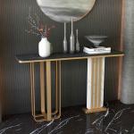 Contemporary Stainless Steel Marble Console Tables - Best Wholesale