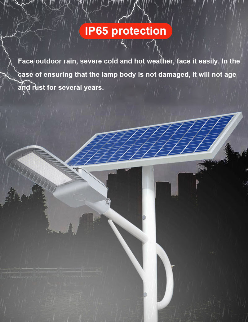 Remote Control Solar Powered Garden Street Light LED Dusk to Dawn Sensor