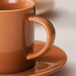 Customized 250ml Brown Luxury European Porcelain Coffee Cup For Occasion