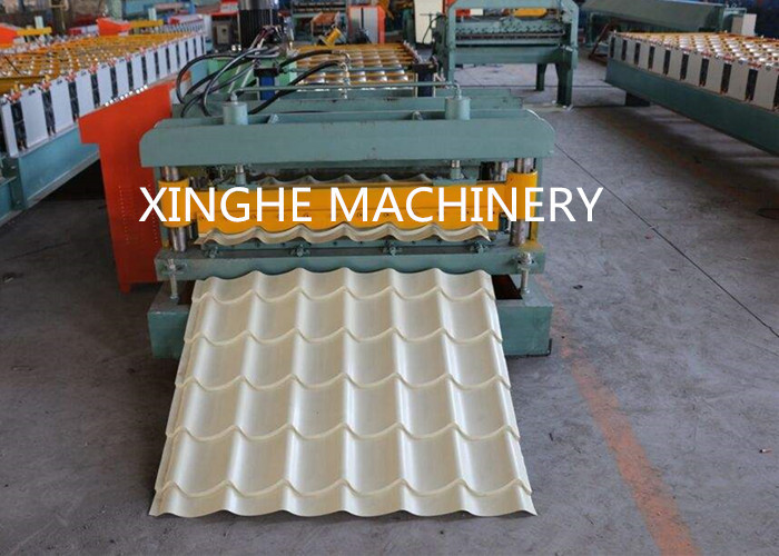 Circle Arc Glazed Tile Roll Forming Machine , PPGI Roofing Sheets Machine