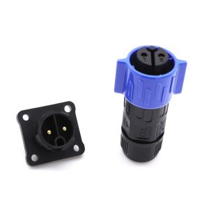 China Male LED Light Strip Wire Connector , IP67 PA66 Circular Plug Connector on sale