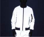 Fashion Blank Ma1 Flight 3M Reflective Bomber Jacket Slim Fit For Autumn