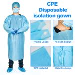 Disposable Waterproof Isolation Gown Thumb Loop Protection Aprons Long Sleeve