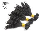 Black Brazilian Virgin Human Hair Aunty Funmi Weft Hair Extensions Soft Smooth