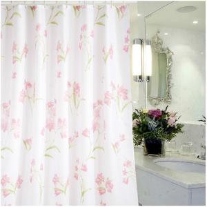Wholesale Chlorine Free PEVA Stylish Waterproof Shower Curtain , Hookless Shower Liner from china suppliers