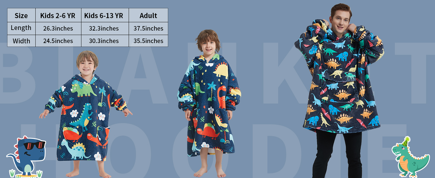 dino blanket hoodie