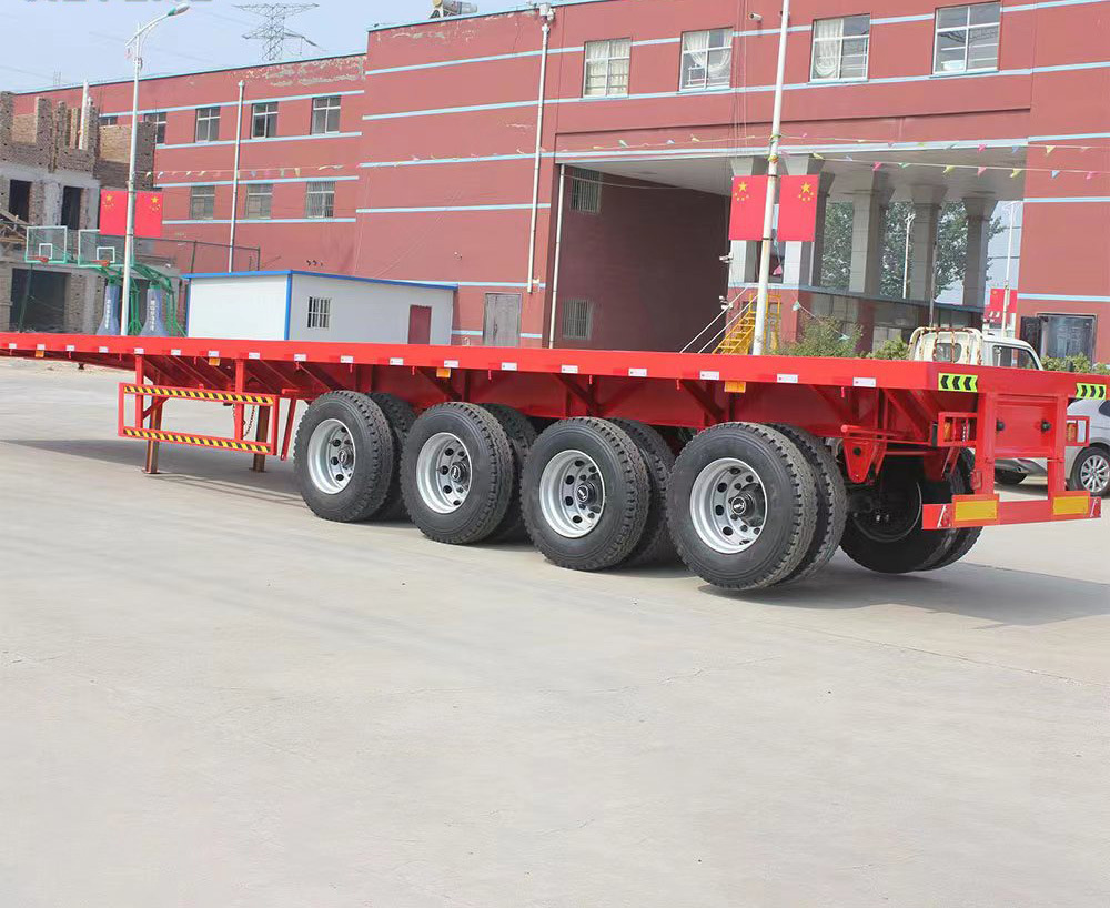 Wholesale 3 Axles 40FT Container Flatbed Semi Truck Trailer for Transporting Containers