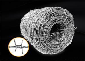 Wholesale 12.5 Guage Fully Galvanised Barbed Wire 80g/M2 Zinc Coating 1320 Feet from china suppliers