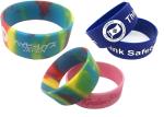 Widen custom Silicone bracelet for boys girls logo Wristband Recessed Rubber