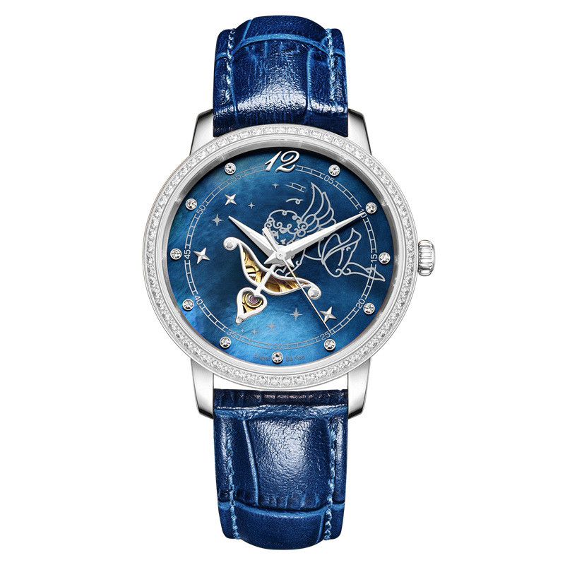2019 New Automatic Mechanical Watch Women Watch Fashion Leather Strap watch