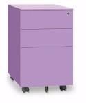 Colorful 3 Section Slideway Mobile Pedestal Cabinet Storage Cabinet Rotating