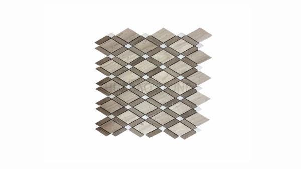Residential Gray Mosaic Tile Commercial Type 100% Non Fading Colors For Home