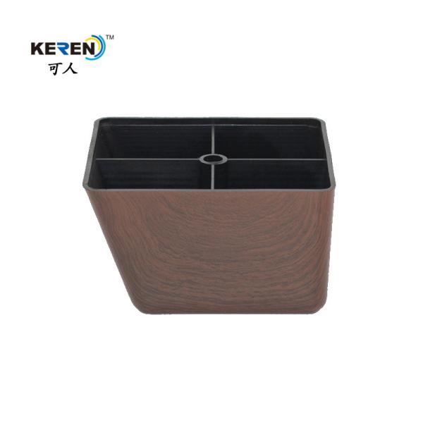 KR-P0111W Wood Grain Plastic Furniture Feet Extender , Beautiful Plastic Couch