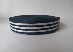 Wholesale 3.5cm Polyester Webbing Tape / Tote Bag Handles Webbing Blue And White Stripe from china suppliers