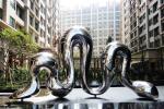 Village Decoration Outdoor Large Abstract Sculpture 316L Stainless Steel