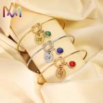 Forever Love Knot Infinity Initial Bracelet 60MM With Birthstone