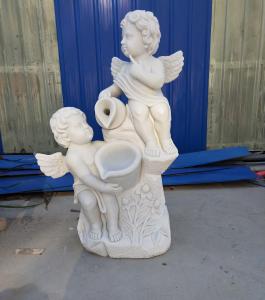China Garden stone angel boy statue marble angel hand carved sculptures,stone carving supplier on sale