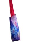 Custom Printed Non Woven Carry Bag Shining Coated Pink Handle For Shopping