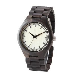 Wholesale Black Strap Wooden Quartz Watch Unisex Custom Own Logo With One Year Warranty from china suppliers