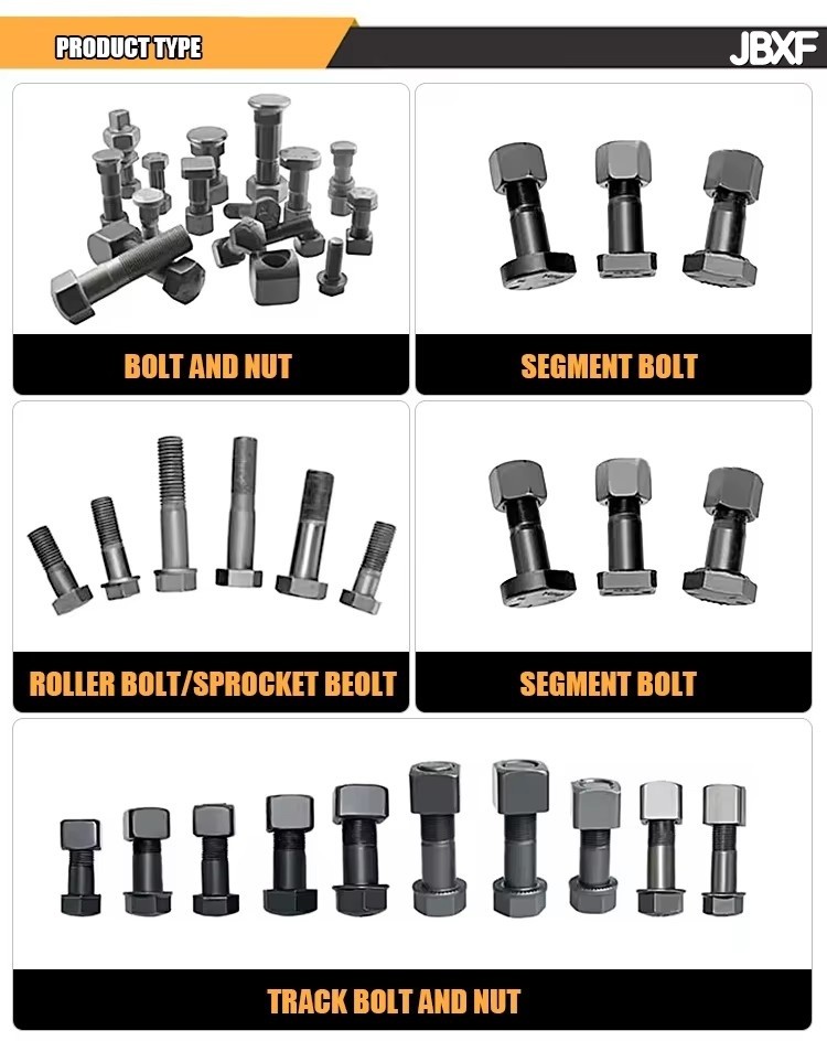 DIN Black Oxide Treated Hexagon Track Bolt Torque Strength Min. 1200Nm