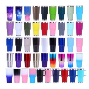 Wholesale Unbreakable Eco Friendly BPA Free 30 Oz Vacuum Insulated Tumbler Skinny Double Wall Personalized Metal Tumblers Fits Most Cup Holders Rust Resistant from china suppliers