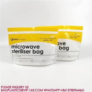 Wholesale Slide Zipper Feeding Bottle Pouch Microwaveable Menstruation Cup Steam Sterilizer Bag from china suppliers