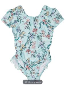 Wholesale Summer Kids Green Leaf Printed Bikini Set One/Two-Piece Beach Suit Baby Girls Split Swimwear Photography Clothes Beach W from china suppliers