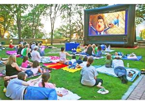 Wholesale Colorful Inflatable Movie Screen , Customized Size Pvc Fabric Projector Screen from china suppliers