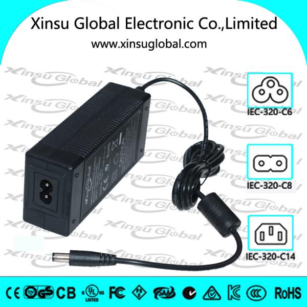 External 12V 5A AC DC power adapter with UL cUL FCC CE GS LVD SAA.etc