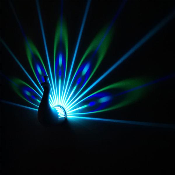 Novelty gifts product Peacock projection lamp, funny and attractive attractive