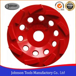 Wholesale Metal Bond 125mm Diamond Swirl Cup Wheel 9 Nos Teeth For Stone / Concrete from china suppliers