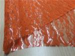 Bonded Tpu Leather 0.15mm - 0.50mm With Orange Lace For Coat / Bags