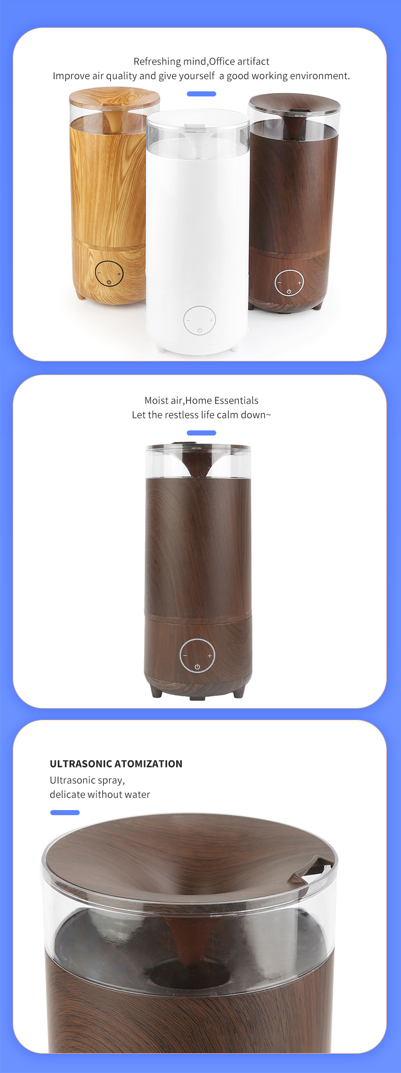 Exquisite Small Aroma Oil Diffuser , Deep Moisture Electric Mist Diffuser