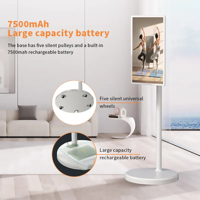 21.5 27 32 Inch Tablet Pc Original Stanbyme Movable Smart TV 4g+64g Android Quad Core With 6000am Battery-Power