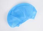 Disposable Non Woven Medical Surgical Cap With Elastic , Round Nonwoven Bouffant
