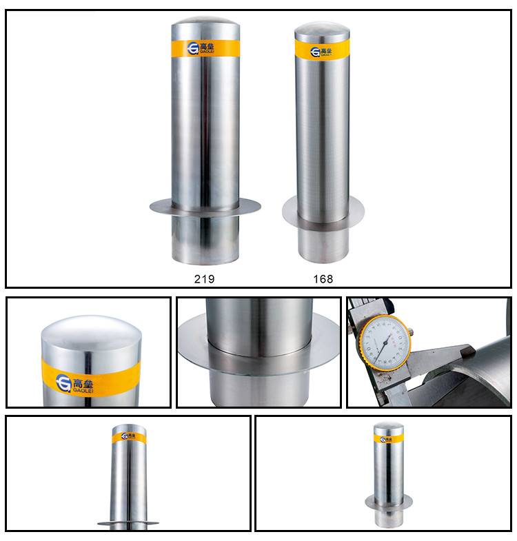 Airport OEM Removable Parking Bollards IP68 316 Stainless Steel
