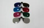 Clip On Plastic Red Green 3D Glasses For Look 3D Picture And Movie