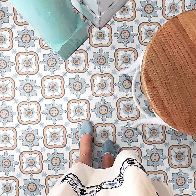 Waterproof blue 200x200mm Wall Ceramic Rustic Tiles For Kitchen And Decorative Floor Tile For Bathroom